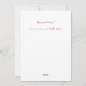 Mistletoe Sweet Pink Christmas Custom Foto Feestdagenkaart (Achterkant)