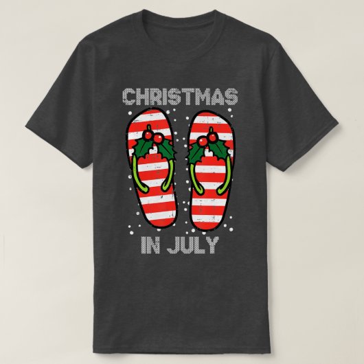 Mistletoe Teenslippers Kerstmis in Juli Summer Xma T-shirt (Design voorkant)