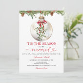 Mistletoe The Season to Be Married Bridal Shower I Kaart (Staand voorkant)
