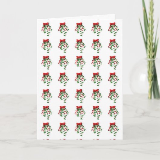 MISTLETOE TILED KAART=HINT HINT MEET ME HIER FEESTDAGEN KAART (Voorkant)