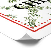 Mistletoe Trellis Red Bow Art Poster (Hoek)