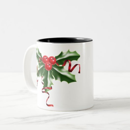 Mistletoe Tweekleurige Koffiemok (Voorkant links)