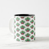 mistletoe tweekleurige koffiemok (Voorkant links)