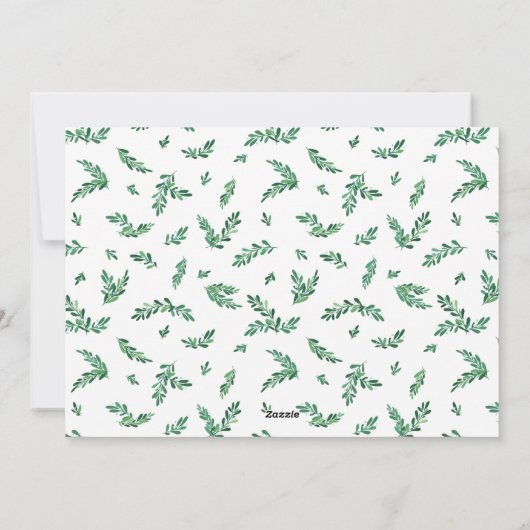 Mistletoe Twigs Navy Photo Collage Merry Kerstmis Feestdagenkaart (Achterkant)