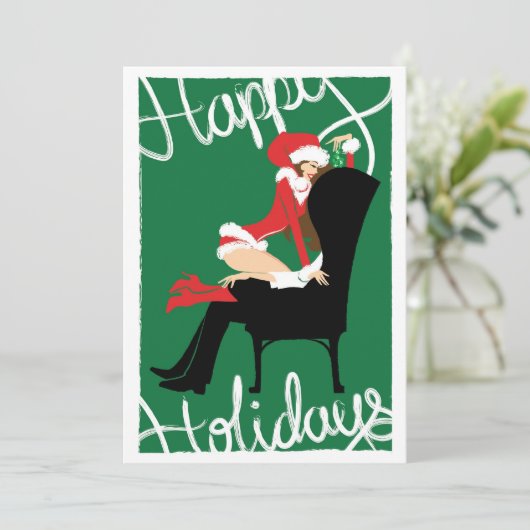 Mistletoe-uitnodiging Kaart (Staand voorkant)