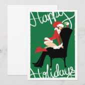 Mistletoe-uitnodiging Kaart (Voorkant / Achterkant)