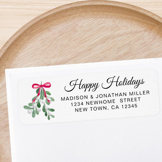 Mistletoe Vakantie Retouradres Etiket