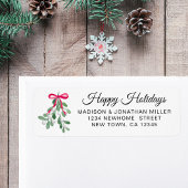 Mistletoe Vakantie Retouradres Etiket