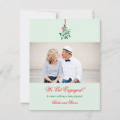 Mistletoe Verloving Foto aankondiging (Voorkant)