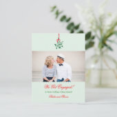Mistletoe Verloving Foto aankondiging (Staand voorkant)