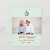 Mistletoe Verloving Foto aankondiging (Voorkant / Achterkant)
