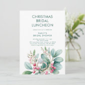 Mistletoe Verloving Ring Vrijgezellenfeest Lunch Kaart (Staand voorkant)