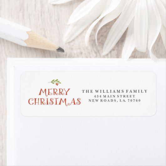 Mistletoe Vrolijke Kerst Adresetiketten Etiket (Insitu)