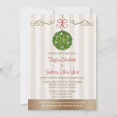 Mistletoe Wedding Invitations Kaart (Voorkant)