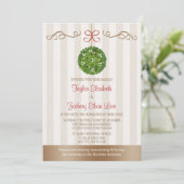 Mistletoe Wedding Invitations Kaart (Staand voorkant)