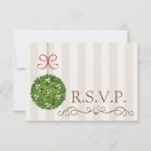 MISTLETOE WEDDING RESPONSE RSVP-KAART RSVP KAARTJE (Voorkant)