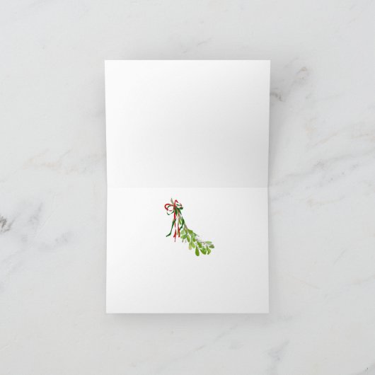 Mistletoe Wenskaart Kaart (Binnen)