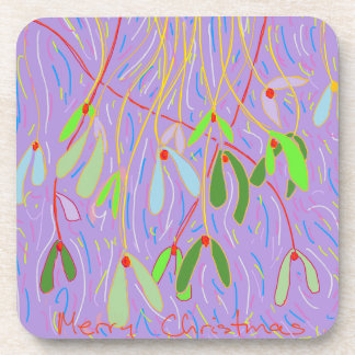 Mistletoe Whimsical, Lilac Bier Onderzetter
