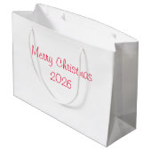 Mistletoe Whimsical, Rood Groot Cadeauzakje (Achterkant Gekanteld)