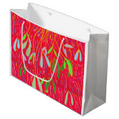 Mistletoe Whimsical, Rood Groot Cadeauzakje (Voorkant Gekanteld)