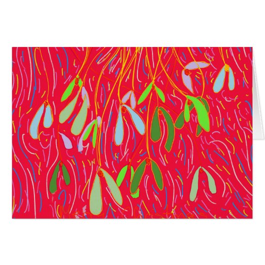 Mistletoe Whimsisch, Rood (Voorkant Horizontaal)