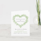 Mistletoe winter bruiloft groene witte live stream aankondiging (Voorkant)