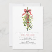 Mistletoe Winter Feestdagen Kerst Vrijgezellenfees Kaart (Voorkant)