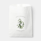 Mistletoe Winter Groen Bruiloft Favor Tassen Bedankzakje (Voorkant)