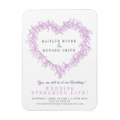 Mistletoe winterbruiloft paarse witte live stream magneet (Verticaal)