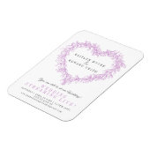 Mistletoe winterbruiloft paarse witte live stream magneet (Linkerzijde)