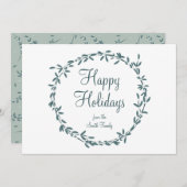 Mistletoe with Personalized Message Feestdagenkaart (Voorkant / Achterkant)