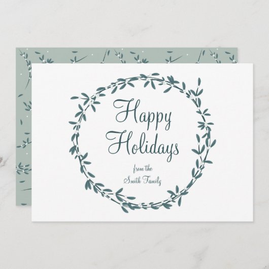 Mistletoe with Personalized Message Feestdagenkaart (Voorkant / Achterkant)