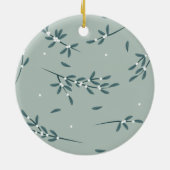Mistletoe with Personalized Message Keramisch Ornament (Achterkant)