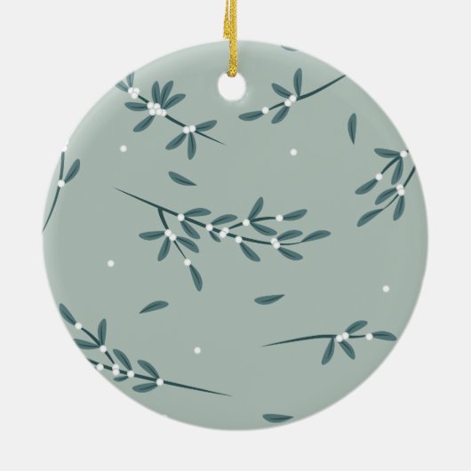 Mistletoe with Personalized Message Keramisch Ornament (Achterkant)