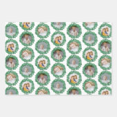 Mistletoe Wreatfoto Collage kerstpatronen Inpakpapier Vel (Voorkant)