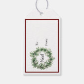 Mistletoe Wreath Cadeaulabel (Voorkant)