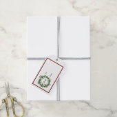 Mistletoe Wreath Cadeaulabel (Met Touw)