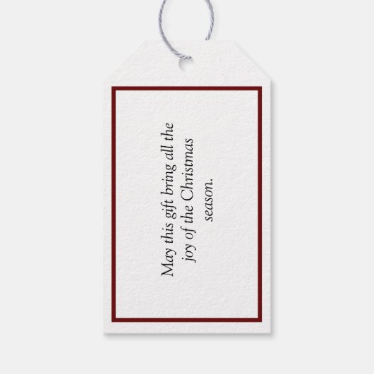 Mistletoe Wreath Cadeaulabel (Achterkant)