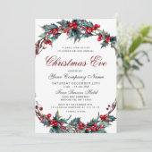 Mistletoe Wreath CORPORATE Kerst Vakantie Eva Kaart (Staand voorkant)