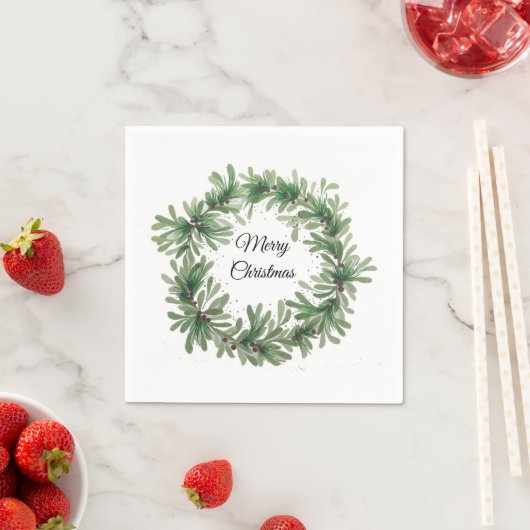 Mistletoe Wreath Servet (Insitu)
