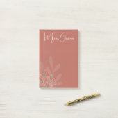 Mistletoe xmas trendy hand drawn design post-it® notes (Op bureau)