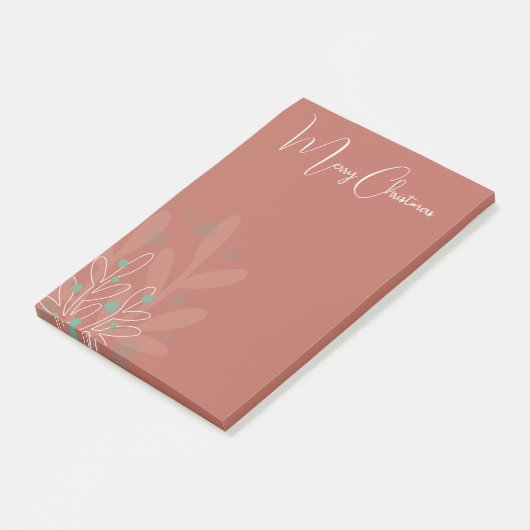 Mistletoe xmas trendy hand drawn design post-it® notes (Schuin)