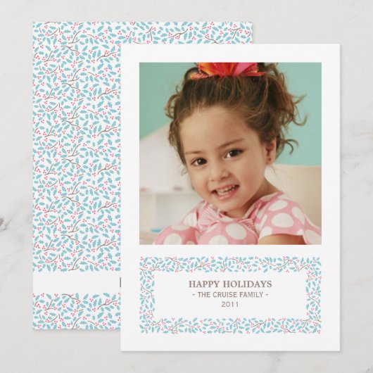 Mistletoed Kerstmis Foto Holiday Kaart (Voorkant / Achterkant)