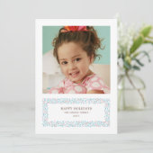 Mistletoed Kerstmis Foto Holiday Kaart (Staand voorkant)