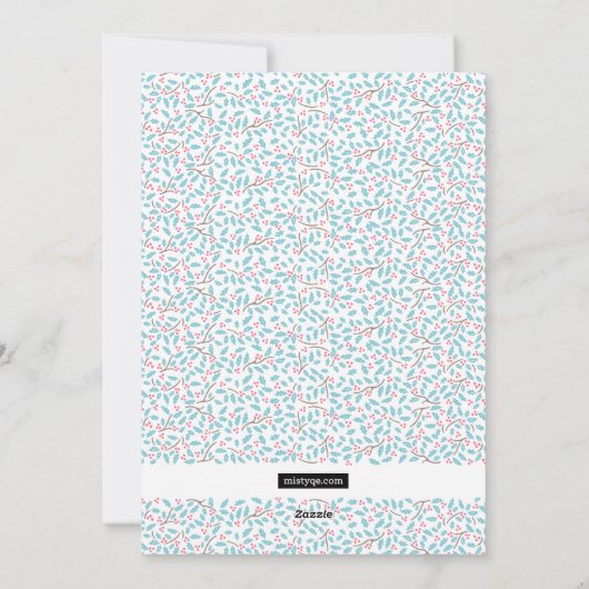 Mistletoed Kerstmis Foto Holiday Kaart (Achterkant)