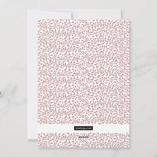 Mistletoed Kerstmis Foto Holiday Kaart (Achterkant)