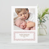 Mistletoed Kerstmis Foto Holiday Kaart (Staand voorkant)