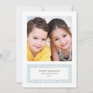 Mistletoed Kerstmis Foto Holiday Kaart