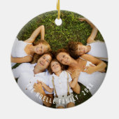 Mistletoes Foto van Merry Kerstrustic Chalkboard Keramisch Ornament (Achterkant)