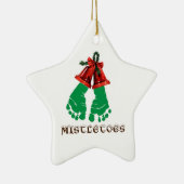Mistletoes kerstversiering keramisch ornament (Rechts)